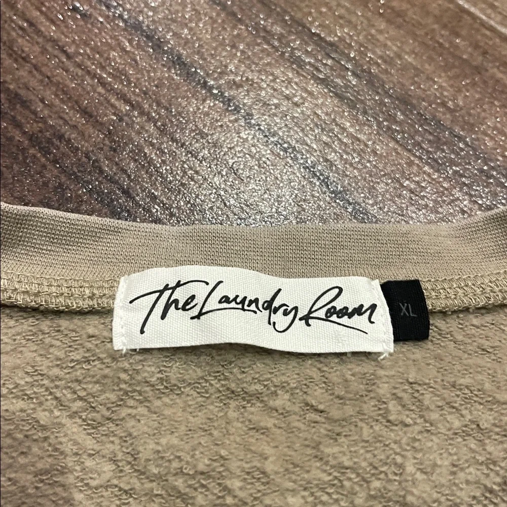 NWOT The Laundry Room Beige Sweatshirt - Picture 6 of 8